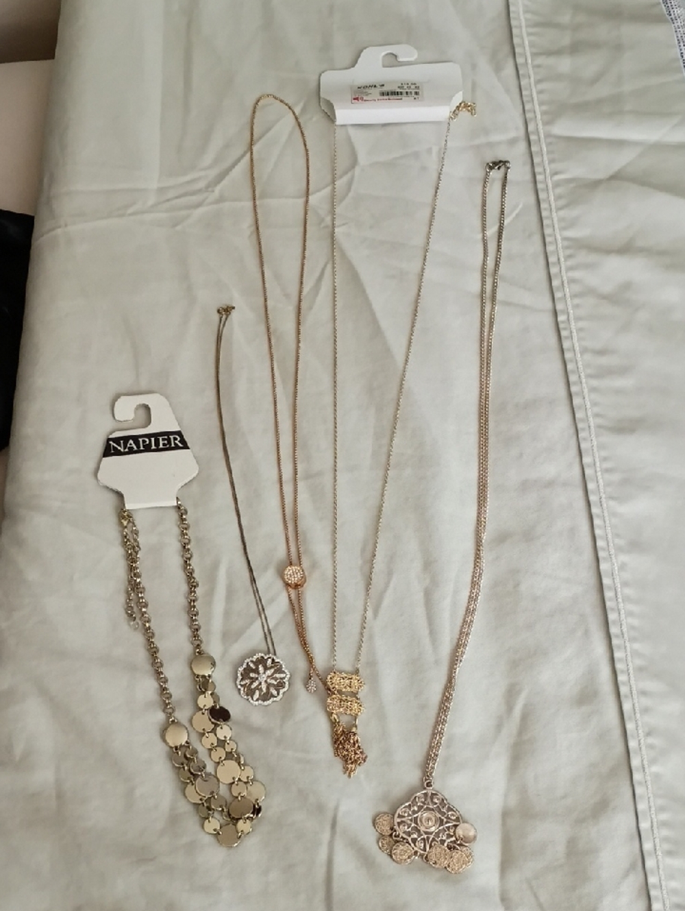 Gold-Tone Layered Pendant Necklace Set